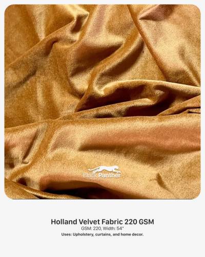 Holland Velvet Fabric 220 GSM | 54” Width | Upholstery, Curtains & Home Décor in Surat